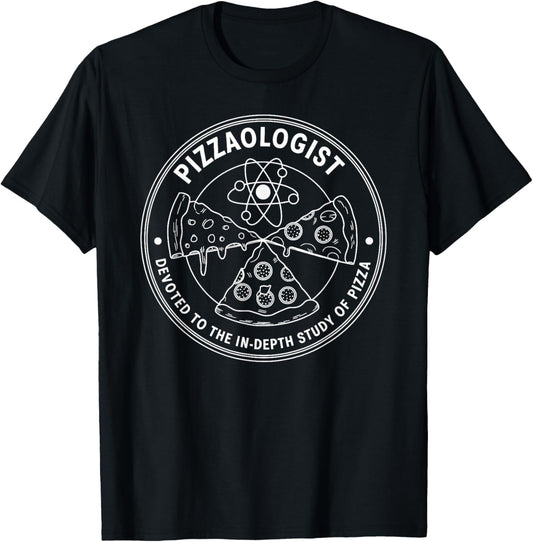 Pizzaologist study of pizza funny Food Lover Pizza Baker T-Shirt - T-Shirt | Black