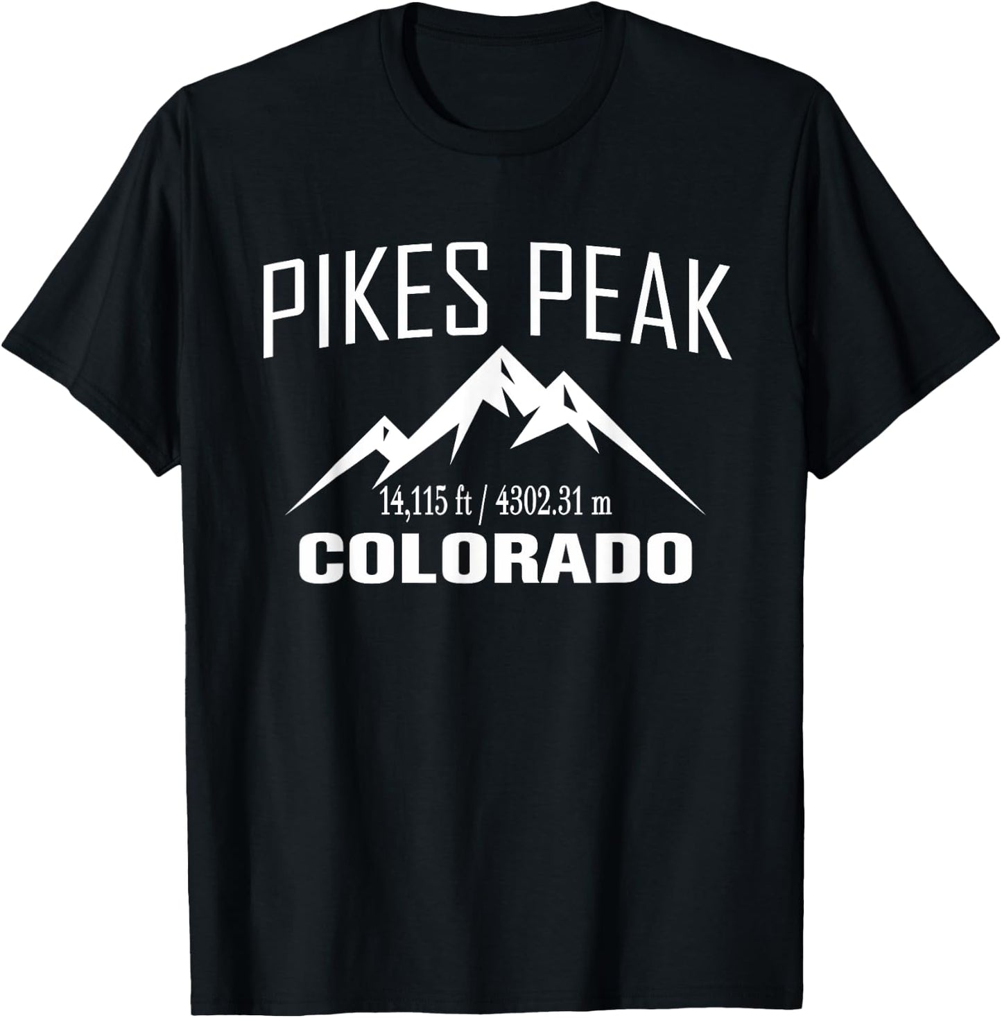 PIKES PEAK COLORADO Climbing Summit Club Outdoor Gift T-Shirt - T-Shirt | Black