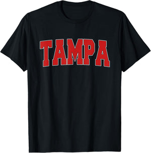 Tampa FL Florida Varsity Style USA Vintage Sports T-Shirt - T-Shirt | Black