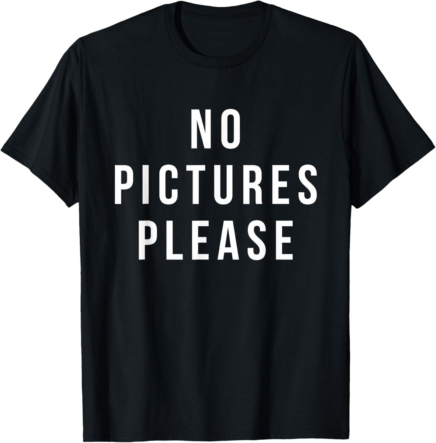 No Pictures Please T-Shirt - T-Shirt | Black