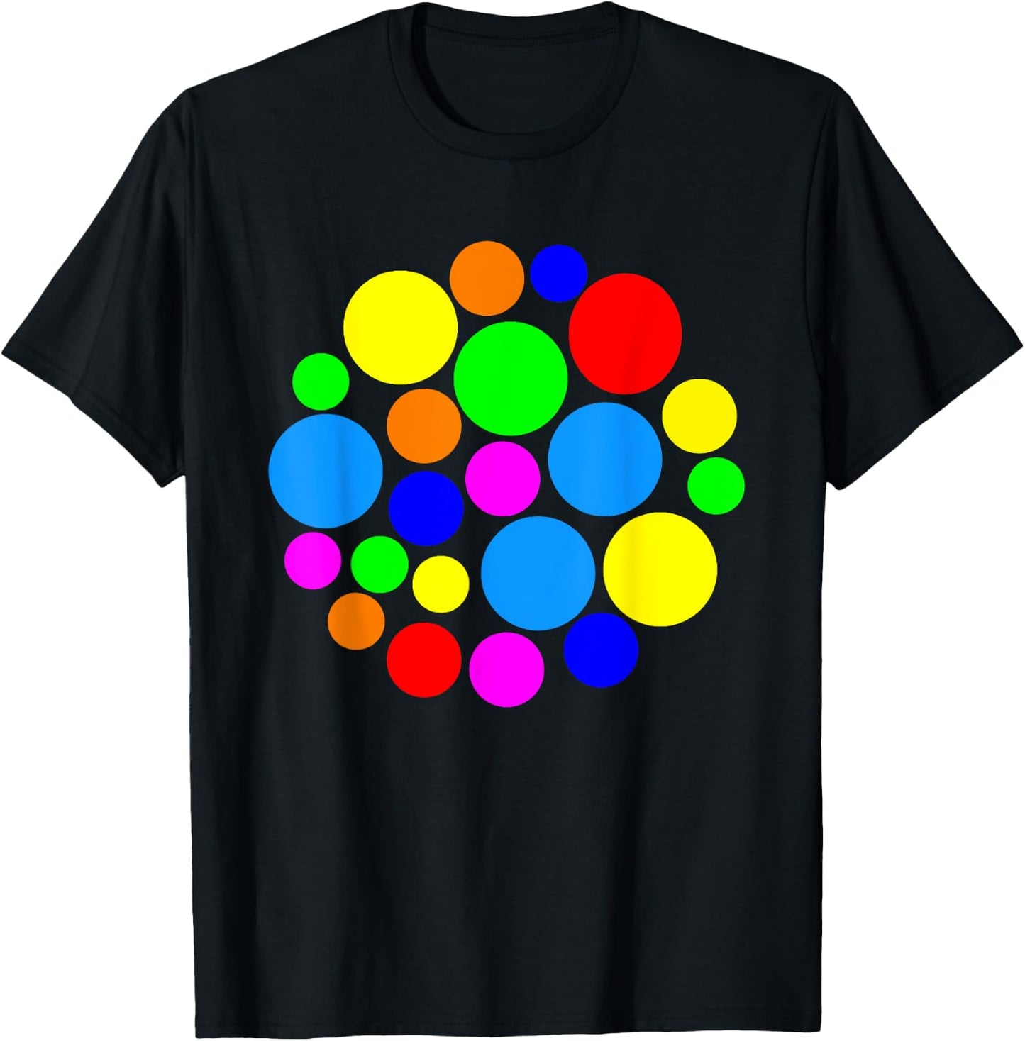 Rainbow Polka Dot International Dot Day Kids Teachers T-Shirt - T-Shirt | Black