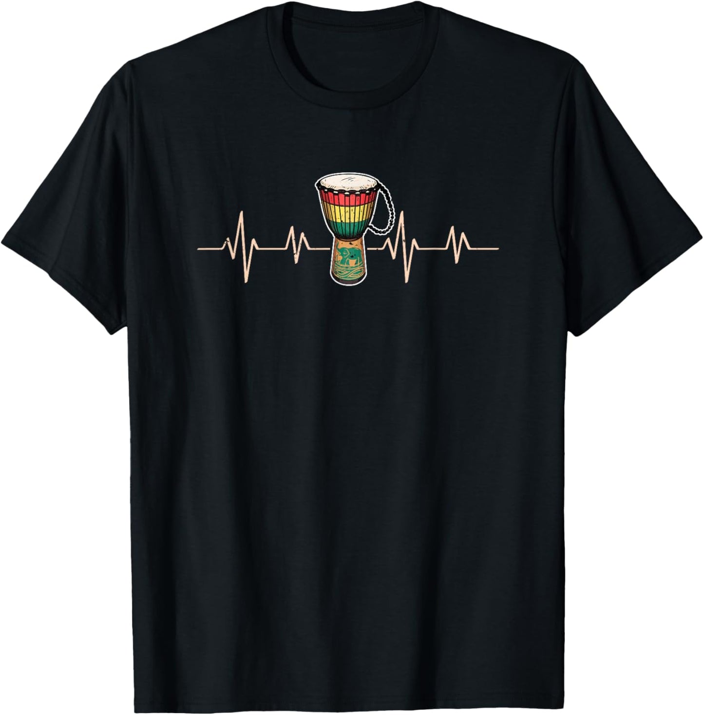 Djembe Trommel Drummer Musikinstrument Afrika Raggae T-Shirt - T-Shirt | Black