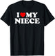 I Love My Niece Design T-Shirt - T-Shirt | Black