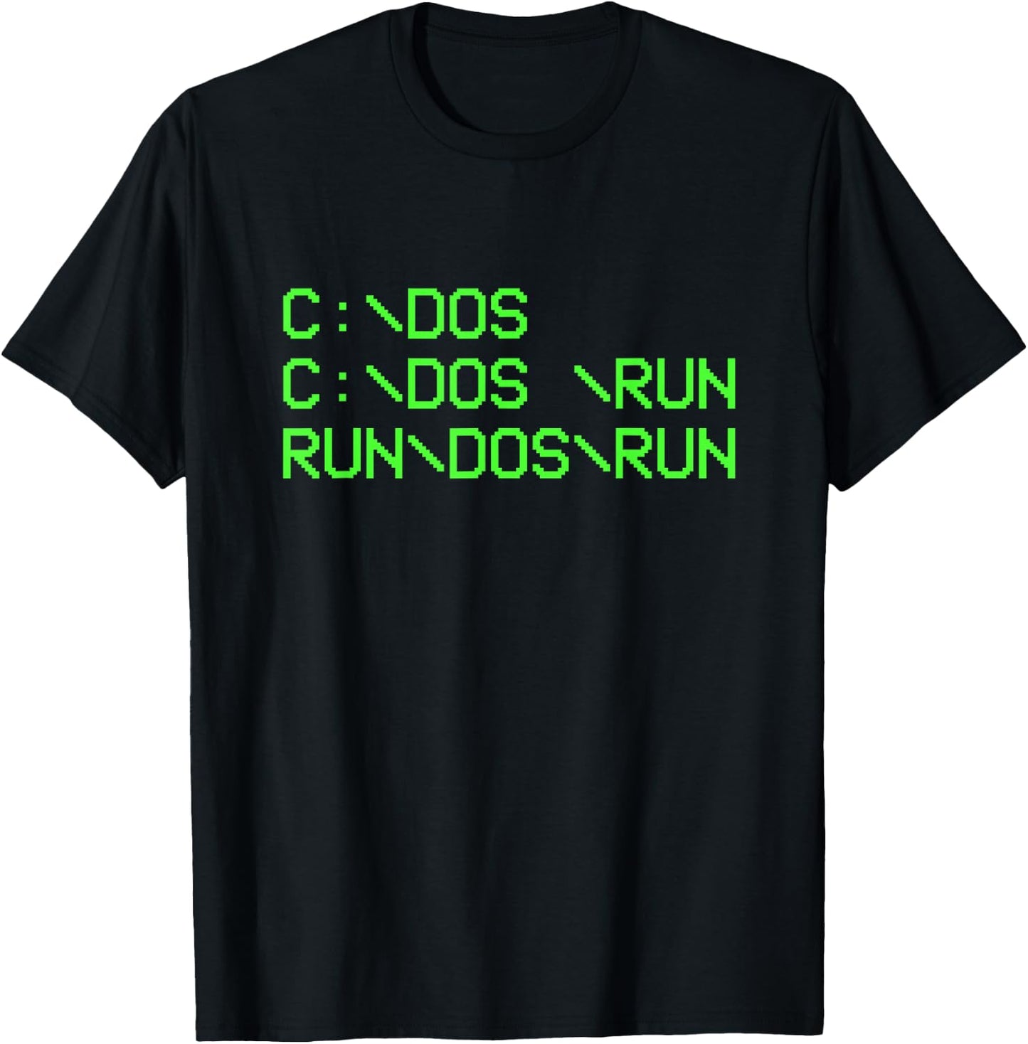 Computer Programmer Funny C Dos C Dos Run Dos Run Dos Run T-Shirt - T-Shirt | Black