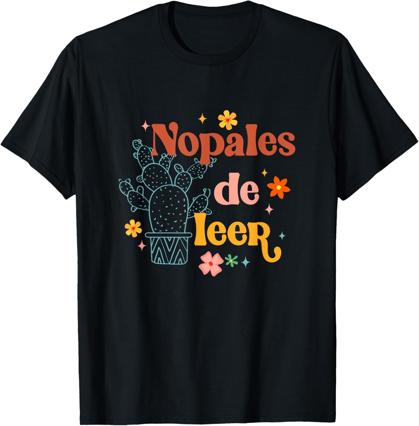 Nopales De Leer Spanish Teacher Maestra Cactus Bilingual Women T-Shirt - T-Shirt | Black