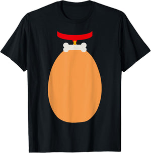 Funny belly dog with bone collar easy DIY halloween costume T-Shirt - T-Shirt | Black