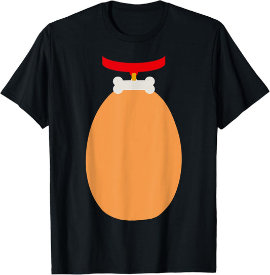 Funny belly dog with bone collar easy DIY halloween costume T-Shirt - T-Shirt | Black