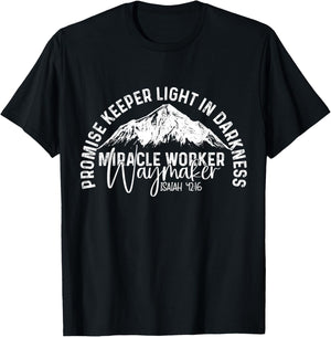 Waymaker Promise Keeper Miracle Worker Christian Bible Verse T-Shirt - T-Shirt | Black