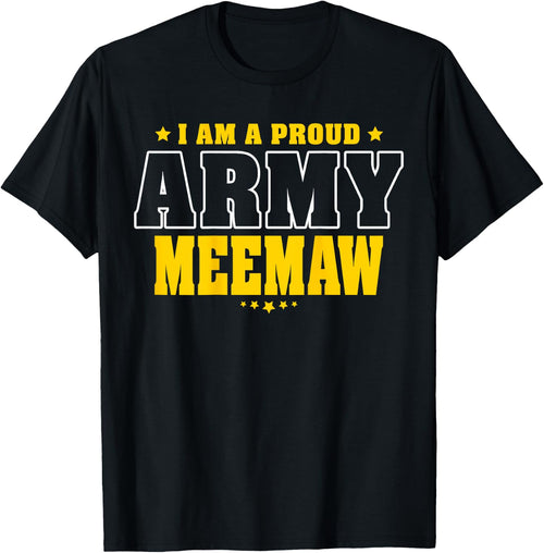 Proud Army Meemaw Patriotic Pride Military Grandmother Men
