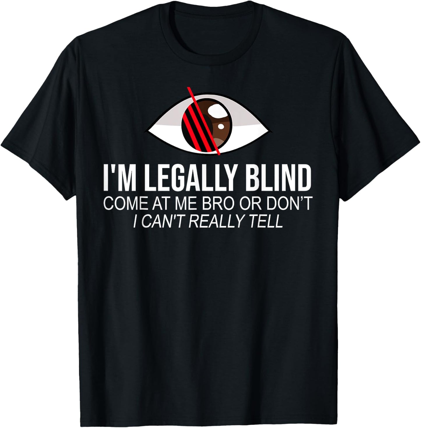 Blindness Blind People Gifts I'm Legally Blind for Blind People, -Adults and Kids, Black, Short Sleeve, , Classic Fit, Modern Funny Art, Braille Design T-Shirt - T-Shirt | Black