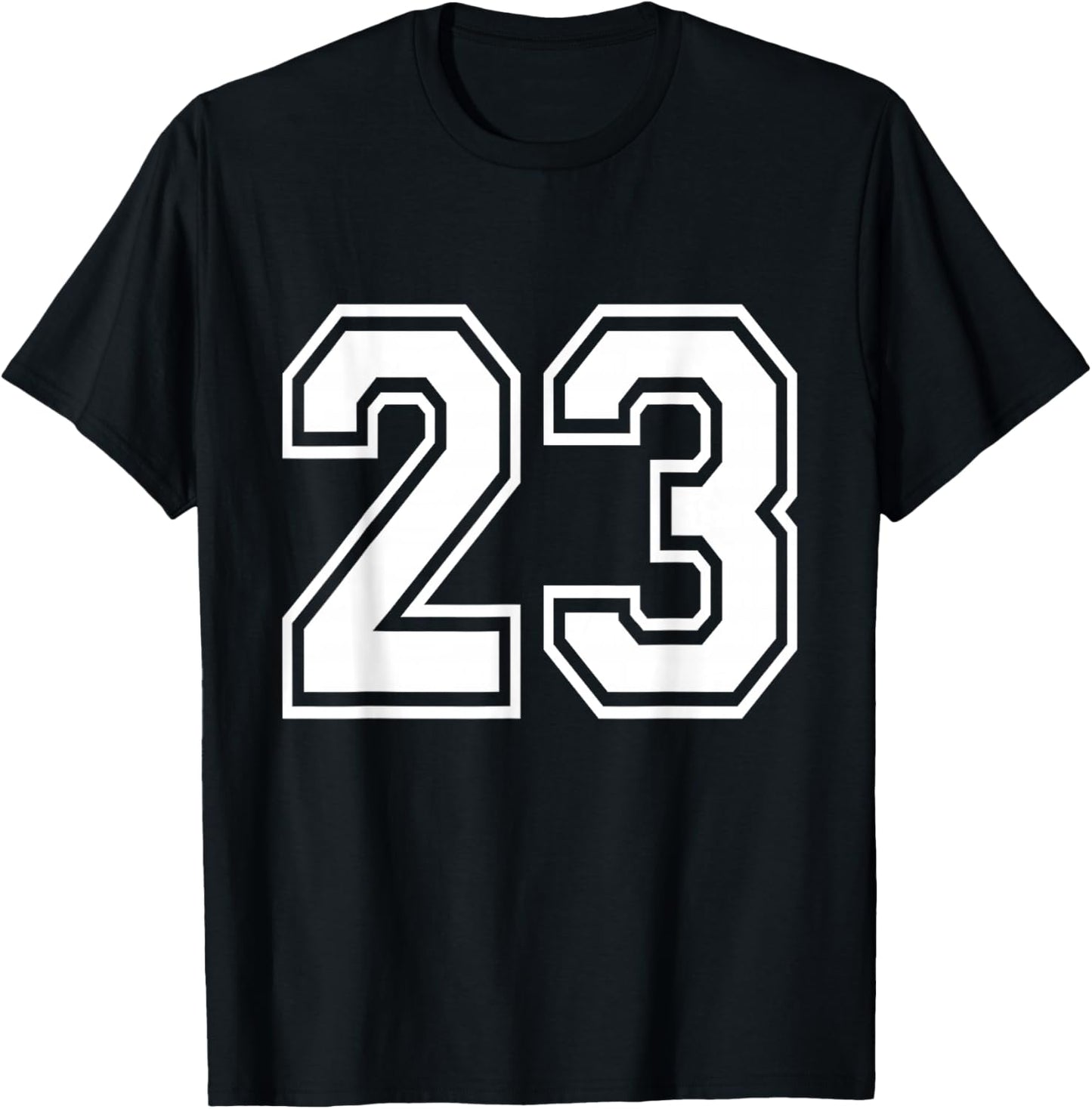 Number 23 Varsity Sports Team Jersey 23rd Birthday 23 Years T-Shirt - T-Shirt | Black
