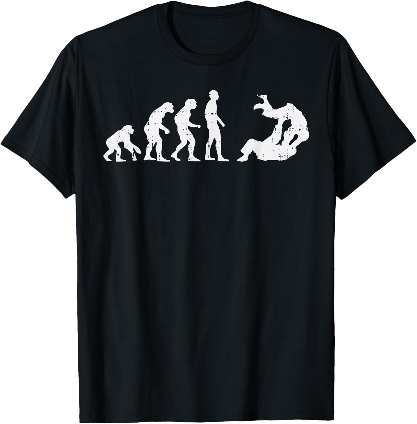 Brazilian Jiu Jitsu Judo Evolution Funny Martial Arts Gift T-Shirt - T-Shirt | Black
