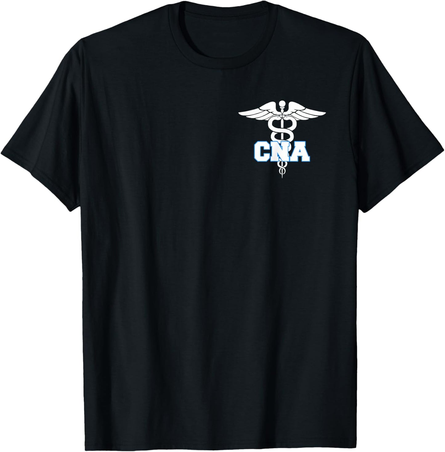 CNA Caduceus Medical Symbol Nurse Gifts T-Shirt - T-Shirt | Black