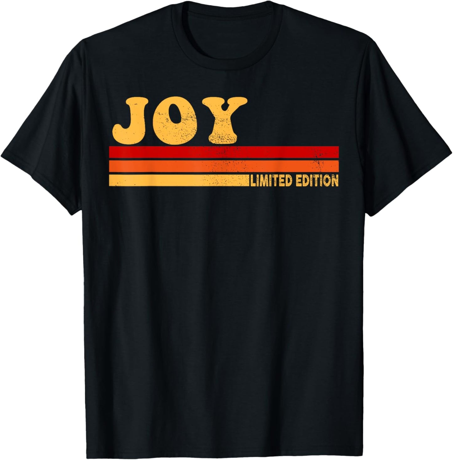 LUXETHREADS JOY Name Personalized Cute Idea Women Vintage JOY , Small, Black T-Shirt - T-Shirt | Black
