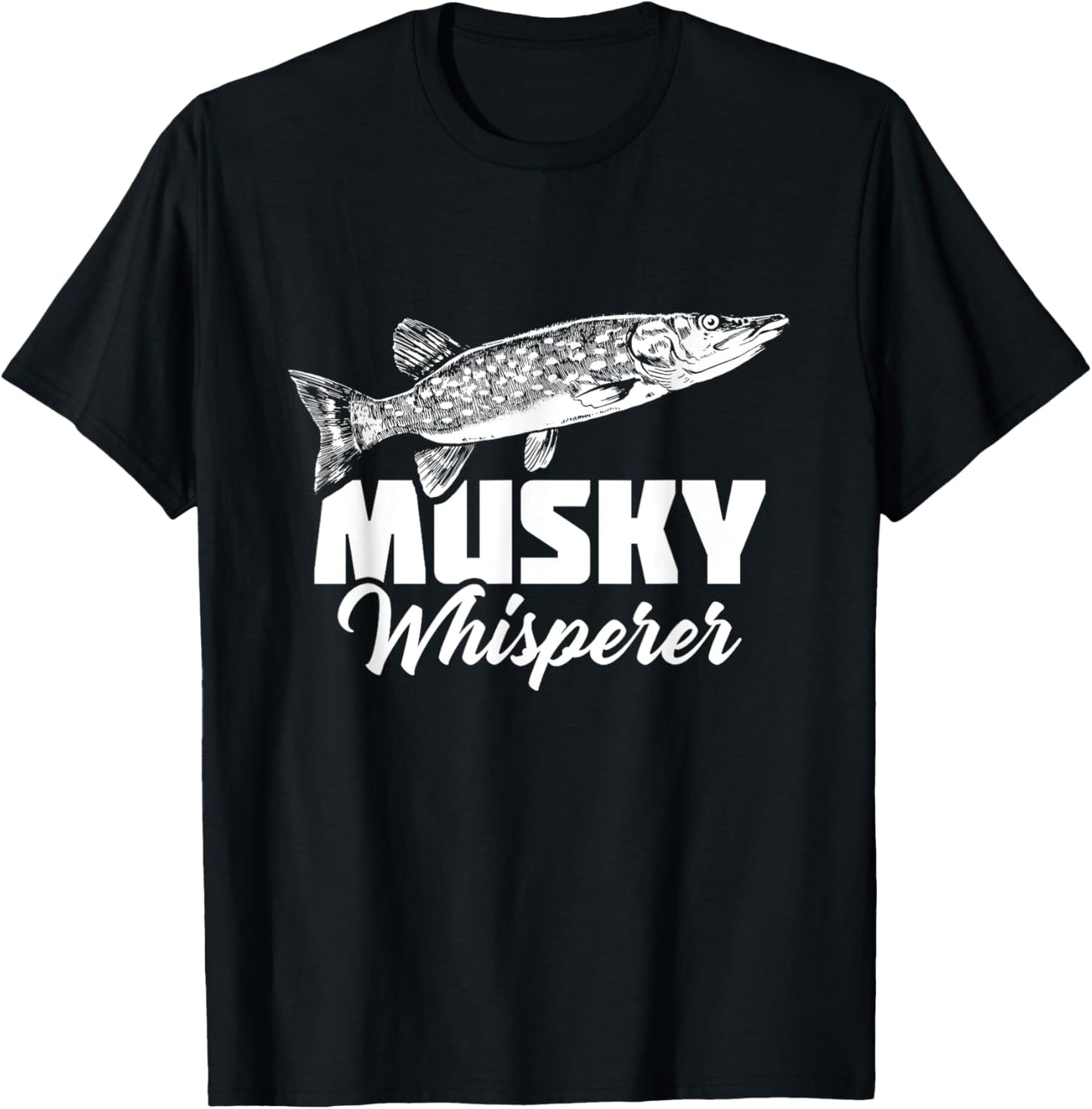 Musky Fishing Muskie Lure Fish Hunting Muskellunge T-Shirt - T-Shirt | Black