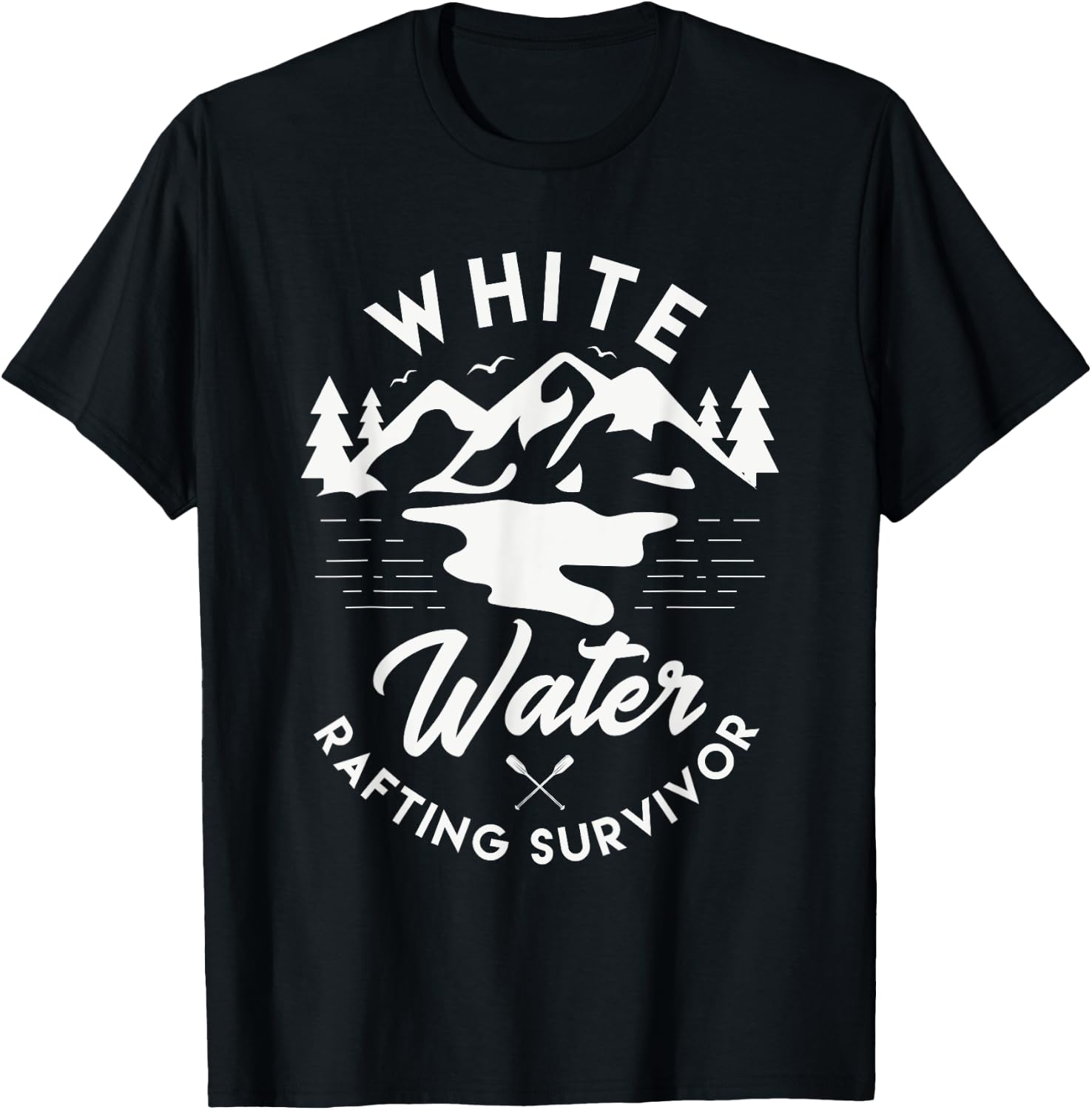 White water rafting survivor Design for a Rafting fan T-Shirt - T-Shirt | Black