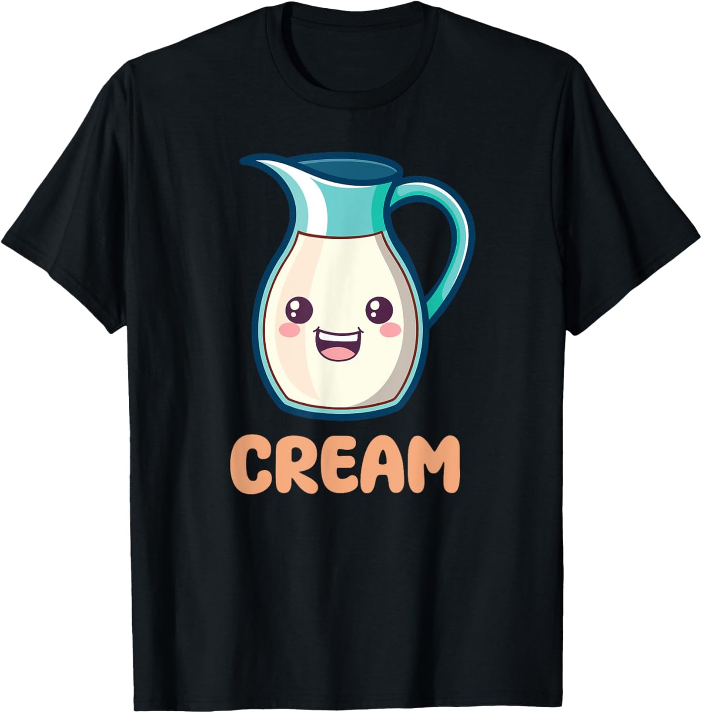 Coffee & Creamer Matching Couple Halloween Best Friends T-Shirt - T-Shirt | Black