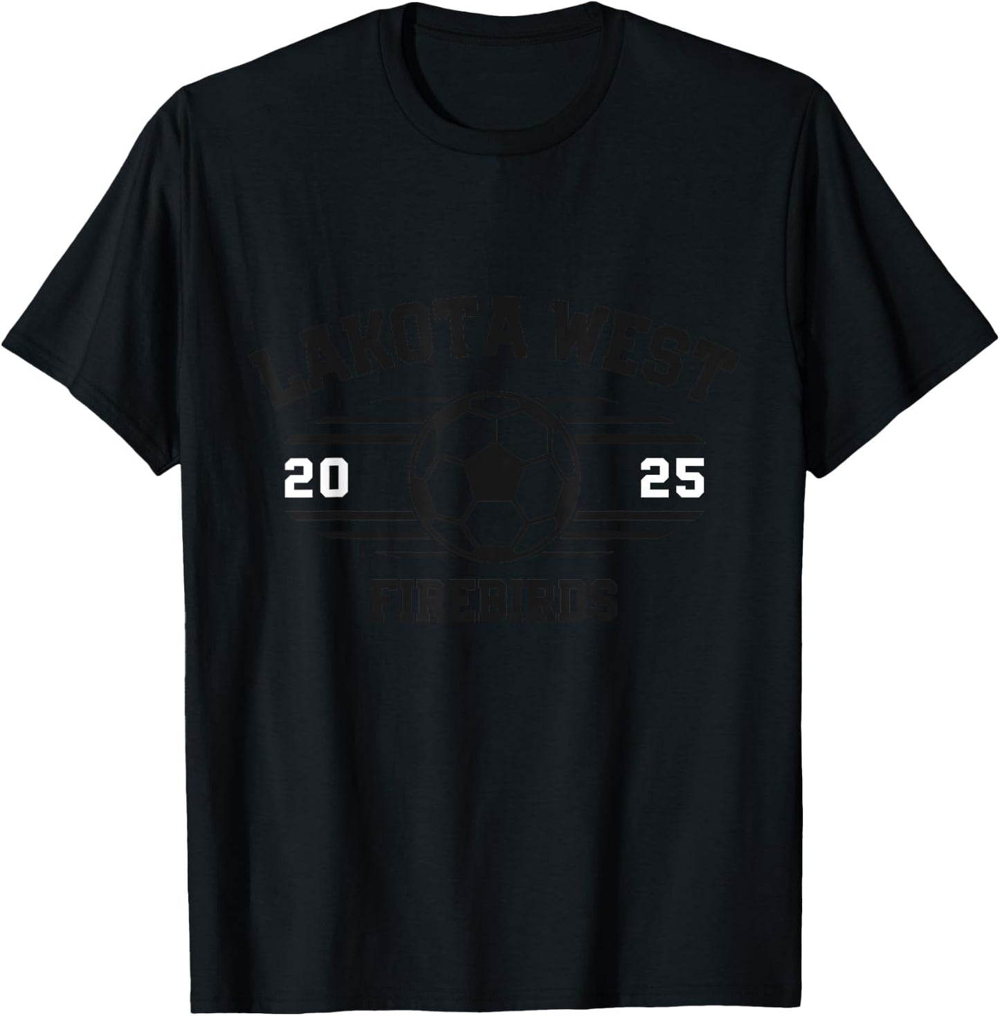 Lakota West Firebirds Soccer Ball 2025 T-Shirt - T-Shirt | Black