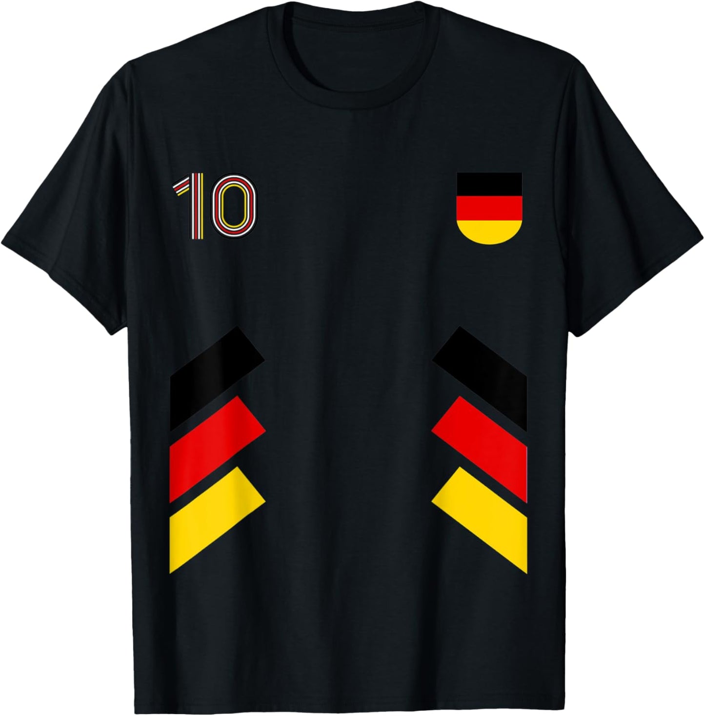 Retro10 Germany Football Germany Soccer Germany Flag T-Shirt - T-Shirt | Black