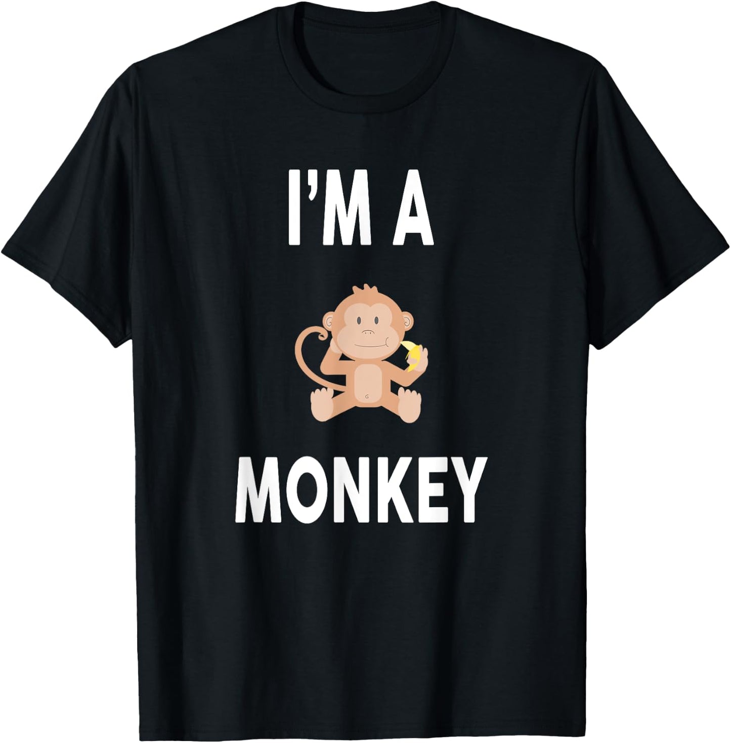 I'm A MONKEY Funny MONKEY T-Shirt - T-Shirt | Black