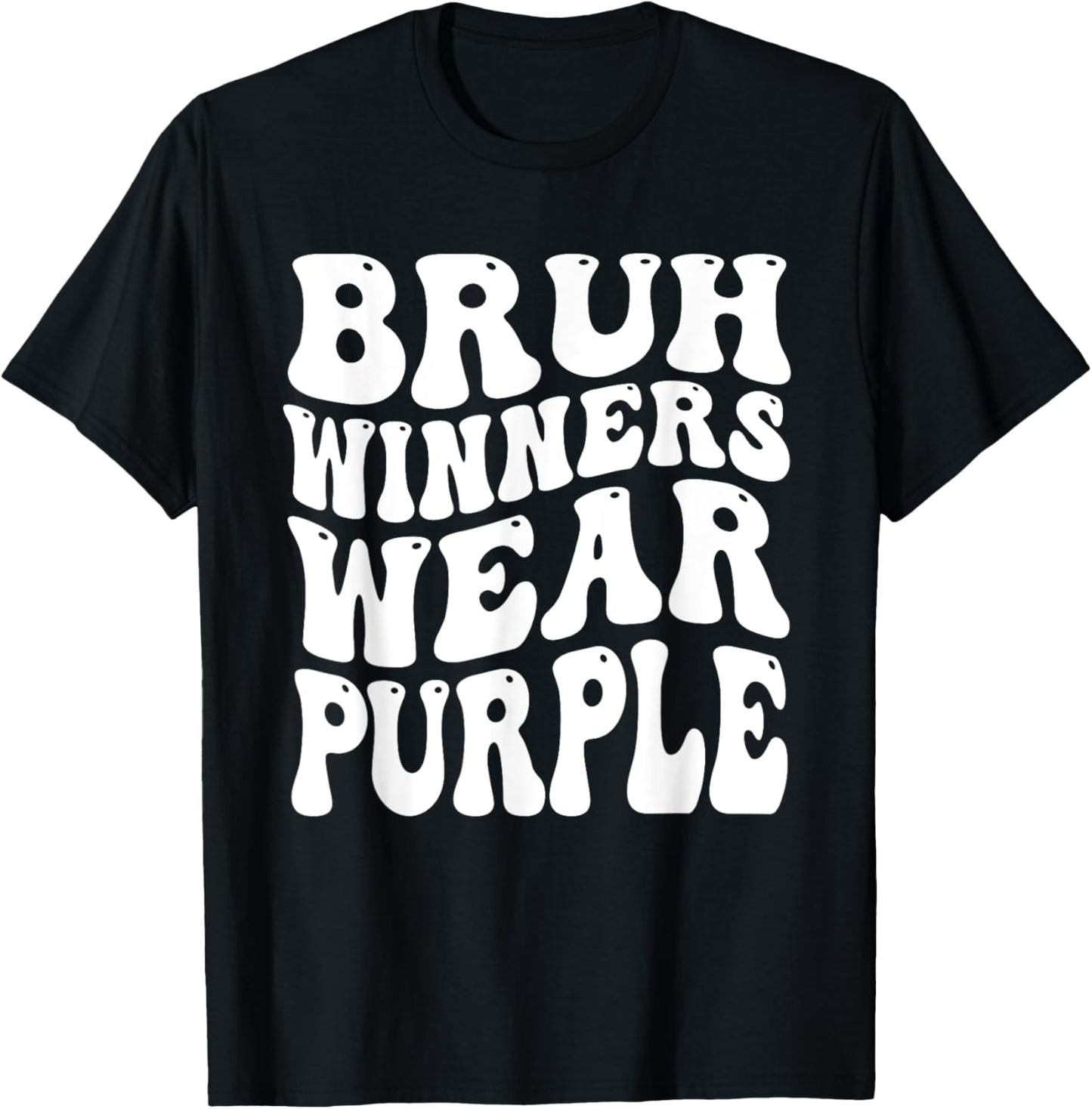 Winners Wear Purple Team Sports day Game Spirit Week Groovy T-Shirt - T-Shirt | Black