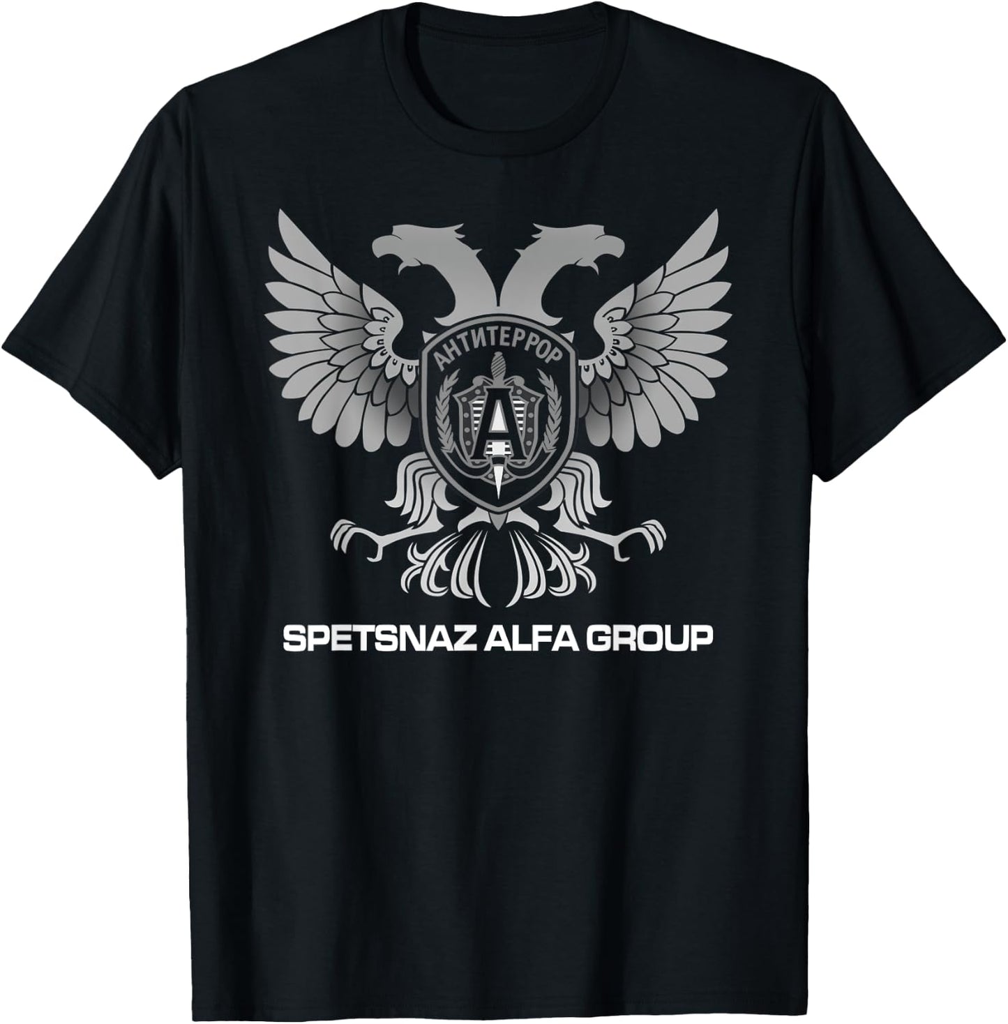 Russian Spetsnaz Alfa Group Eagle T-Shirt - T-Shirt | Black
