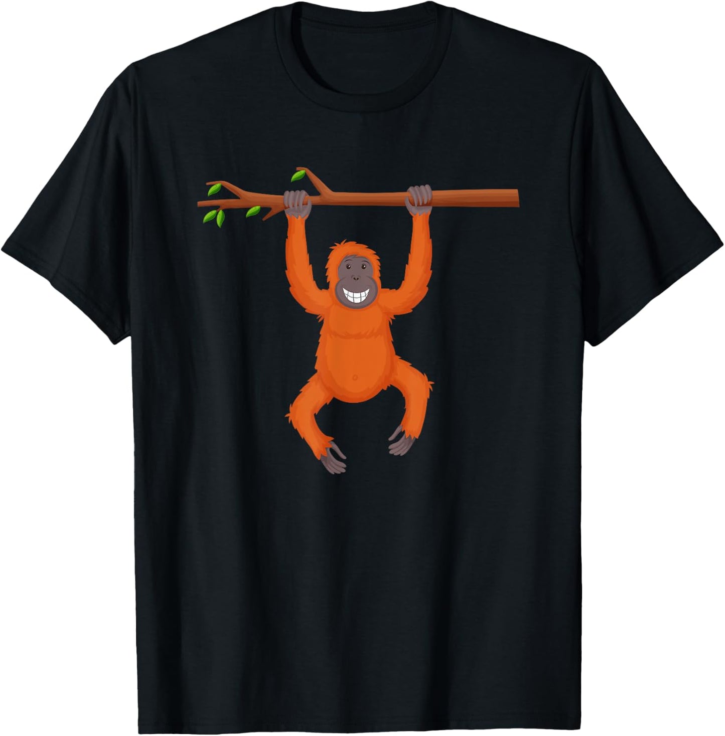 Cool Orangutan Art Women Kids Orangutan Apes Lover T-Shirt - T-Shirt | Black