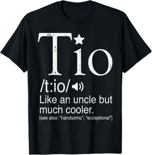 Tio Definition Cooler Spanish Uncle Fathers Day Mexican Men T-Shirt - T-Shirt | Black