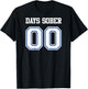 BACK PRINT Zero Days Sober Football Basketball Baseball Game T-Shirt - T-Shirt | Black