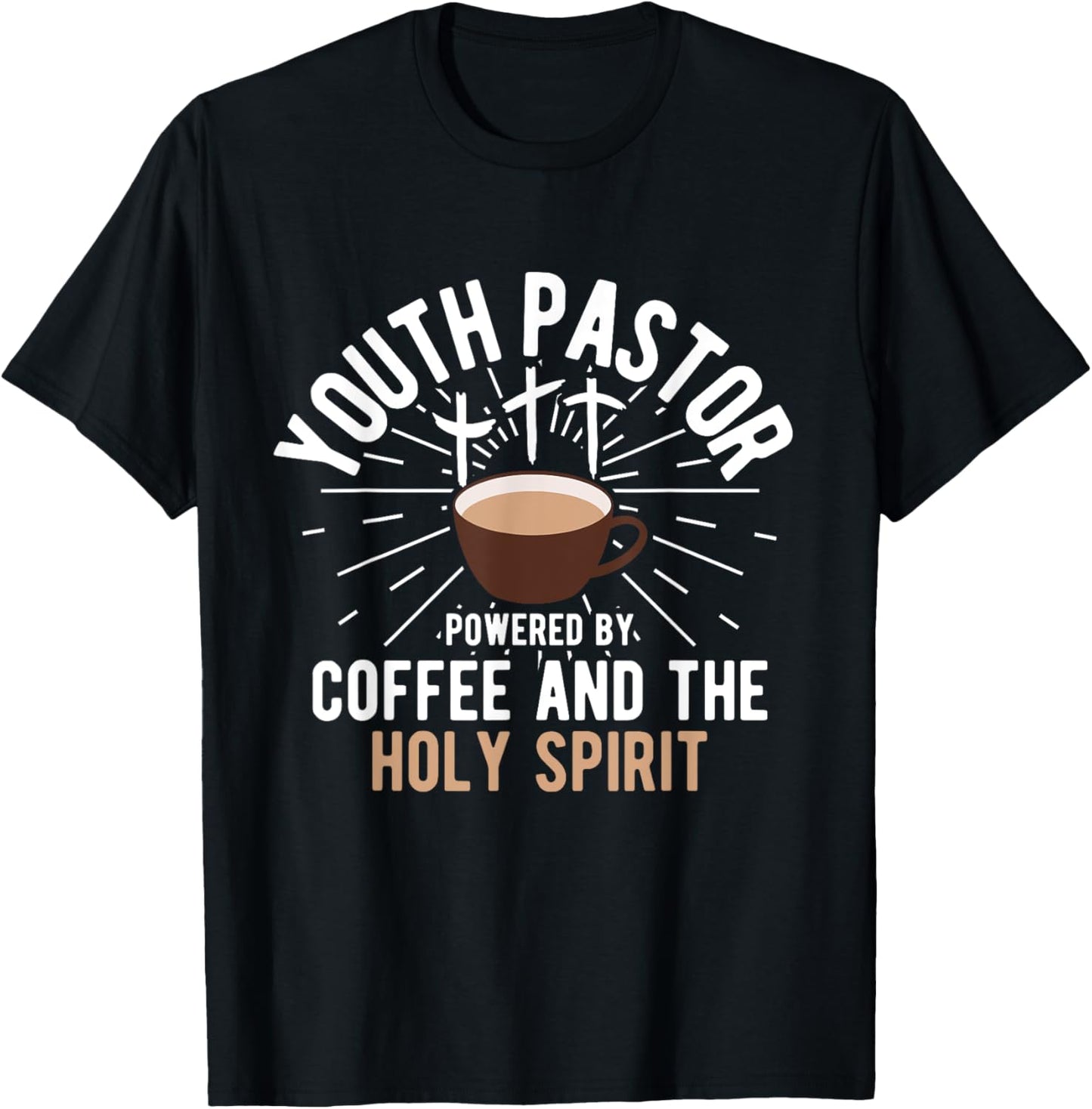 Christian Youth Pastor Coffee And The Holy Spirit T-Shirt - T-Shirt | Black