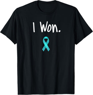 Ovarian Cancer Survivor, I Won Ovarian Cancer Awareness T-Shirt - T-Shirt | Black