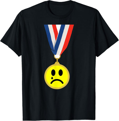 Crying Sad Face Medal Last Place Loser Trophy