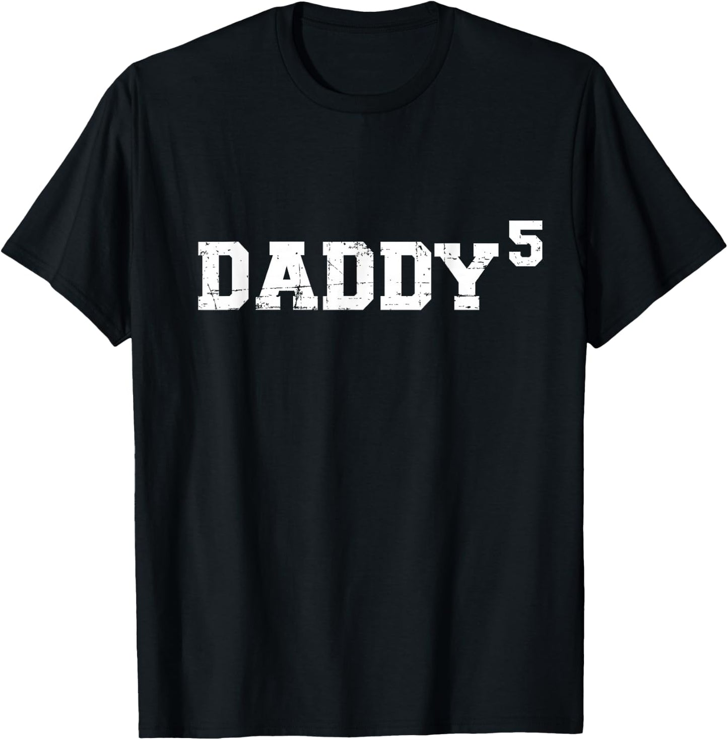 Fifth 5th time daddy dad of five kids father's day gift T-Shirt - T-Shirt | Black