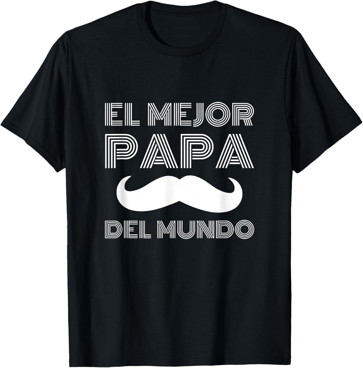 Fathers Day present in Spanish El Mejor Papa del Mundo T-Shirt - T-Shirt | Black