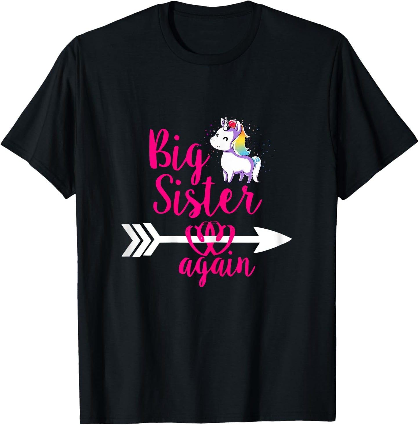Big Sister again Sibling Older Daughter T-Shirt - T-Shirt | Black