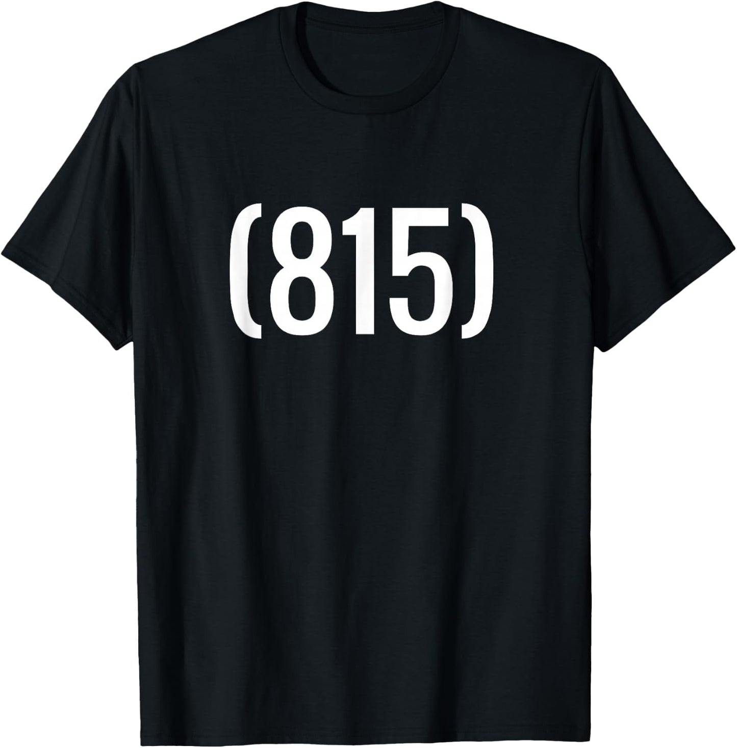 815 Area Code Rockford Illinois T-Shirt - T-Shirt | Black