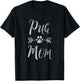 Pug Mom Shirt Puggle Mom Beagle Lover Owner Dog Mom Women T-Shirt - T-Shirt | Black