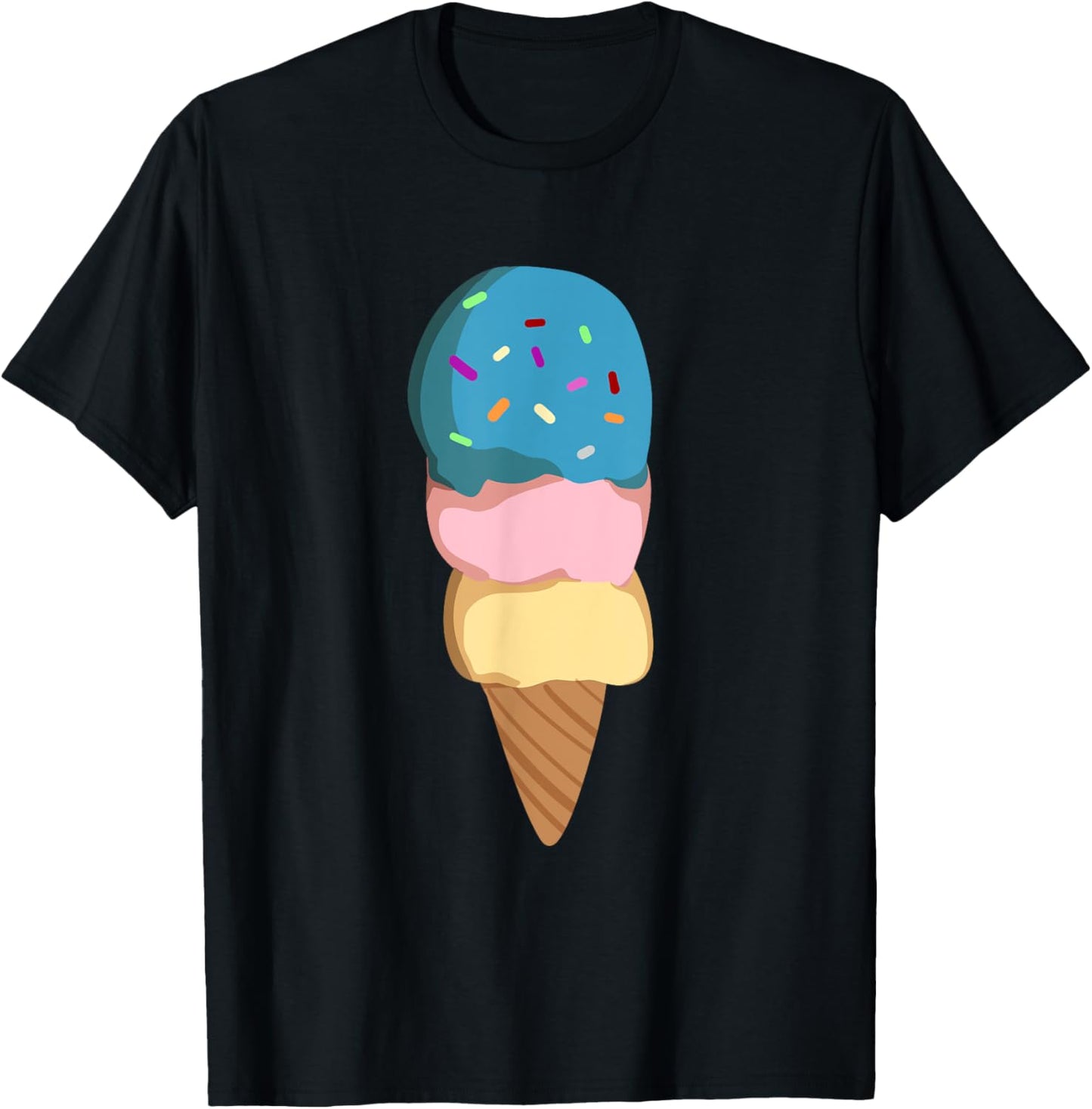 Ice Cream Gift Girls & Women - Ice Cream Cone T-Shirt - T-Shirt | Black
