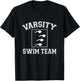 Varsity Swim Team - Funny Sperm Adult Joke Swimmer Humor T-Shirt - T-Shirt | Black