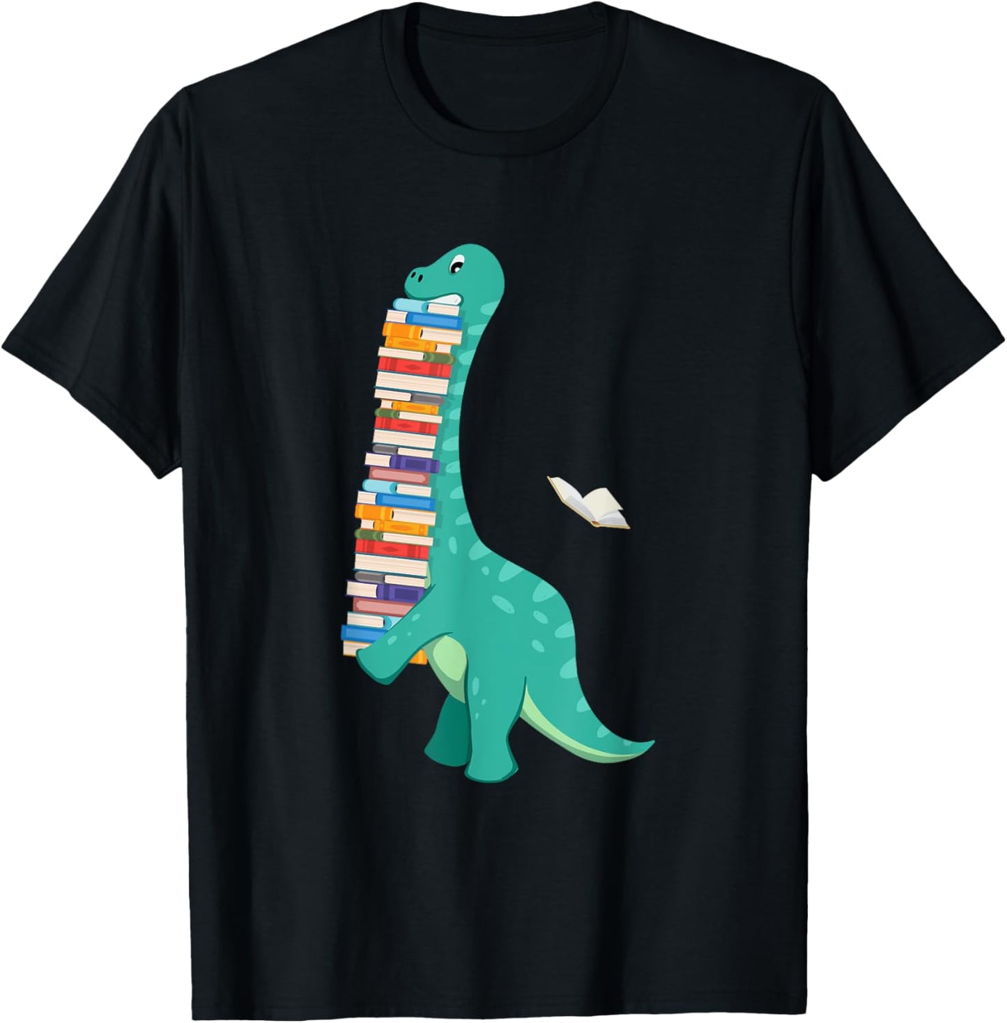 Book Dinosaur - Book Lover Reading Bookworm Reader T-Shirt - T-Shirt | Black
