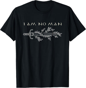 I Am No Man, Reading Bookish Vintage Gothic Meme T-Shirt - T-Shirt | Black