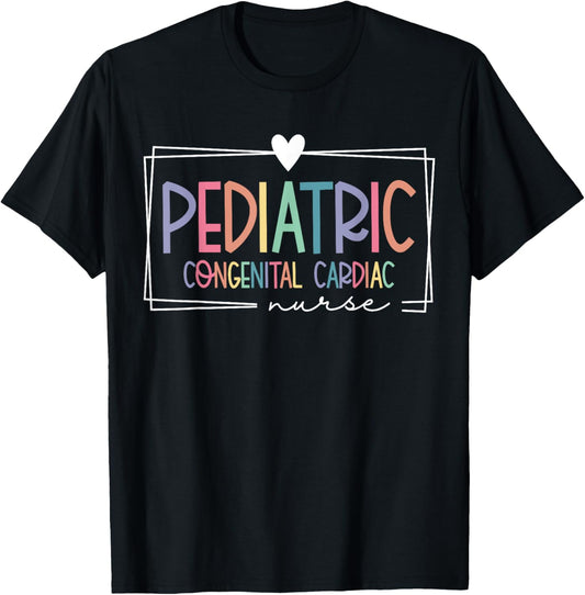 Pediatric Congenital Cardiac Nurse PEDS RN Pediatrician T-Shirt - T-Shirt | Black