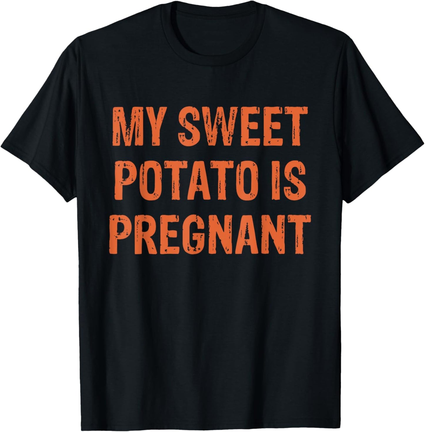 My Sweet Potato is Pregnant Matching Couples Fall Pregnancy T-Shirt - T-Shirt | Black