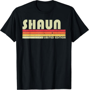 SHAUN Gift Name Personalized Funny Retro Vintage Birthday T-Shirt - T-Shirt | Black