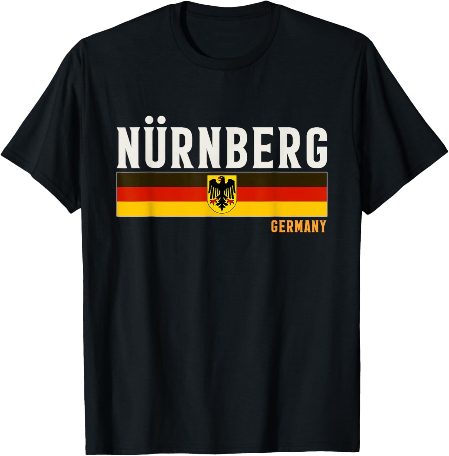 Nürnberg City In Germany, Germany Flag T-Shirt - T-Shirt | Black