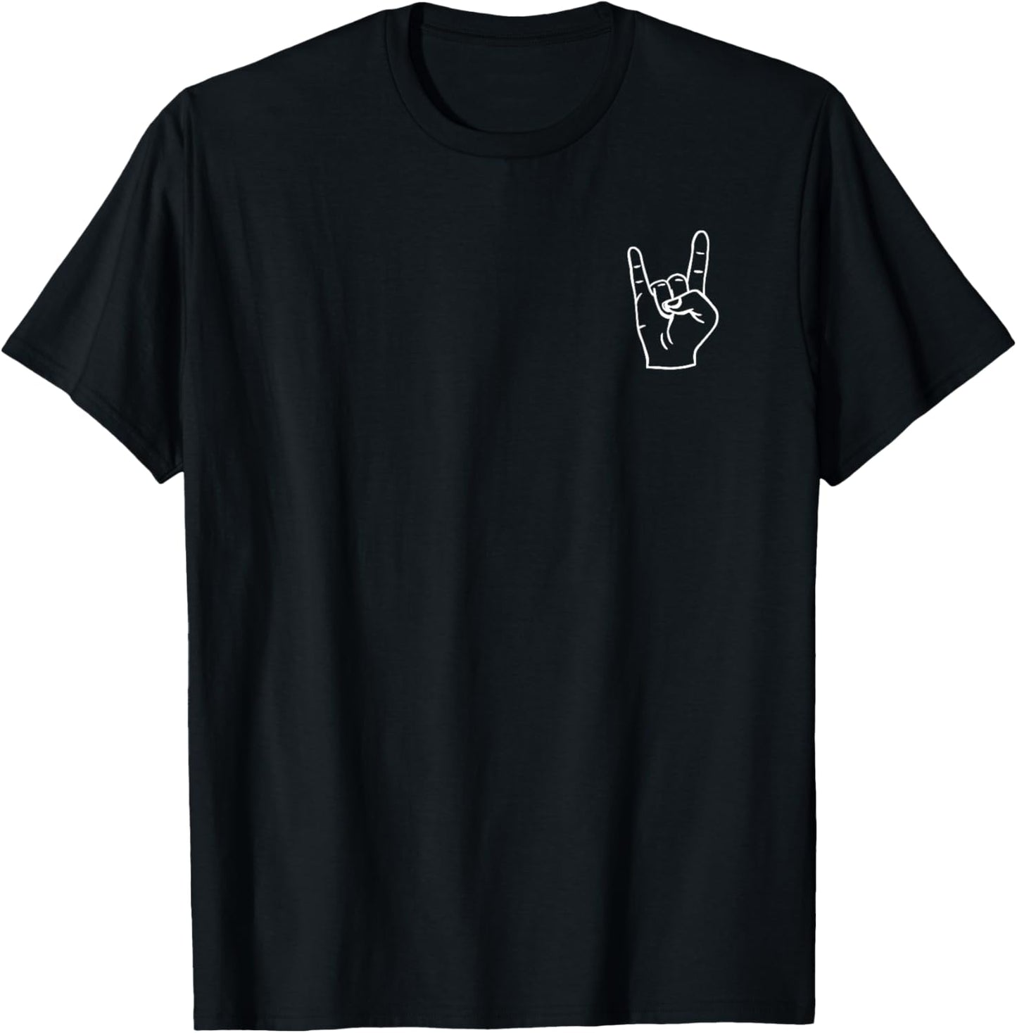 Devil Horns Metal Horns Rock On Rock And Roll T-Shirt - T-Shirt | Black