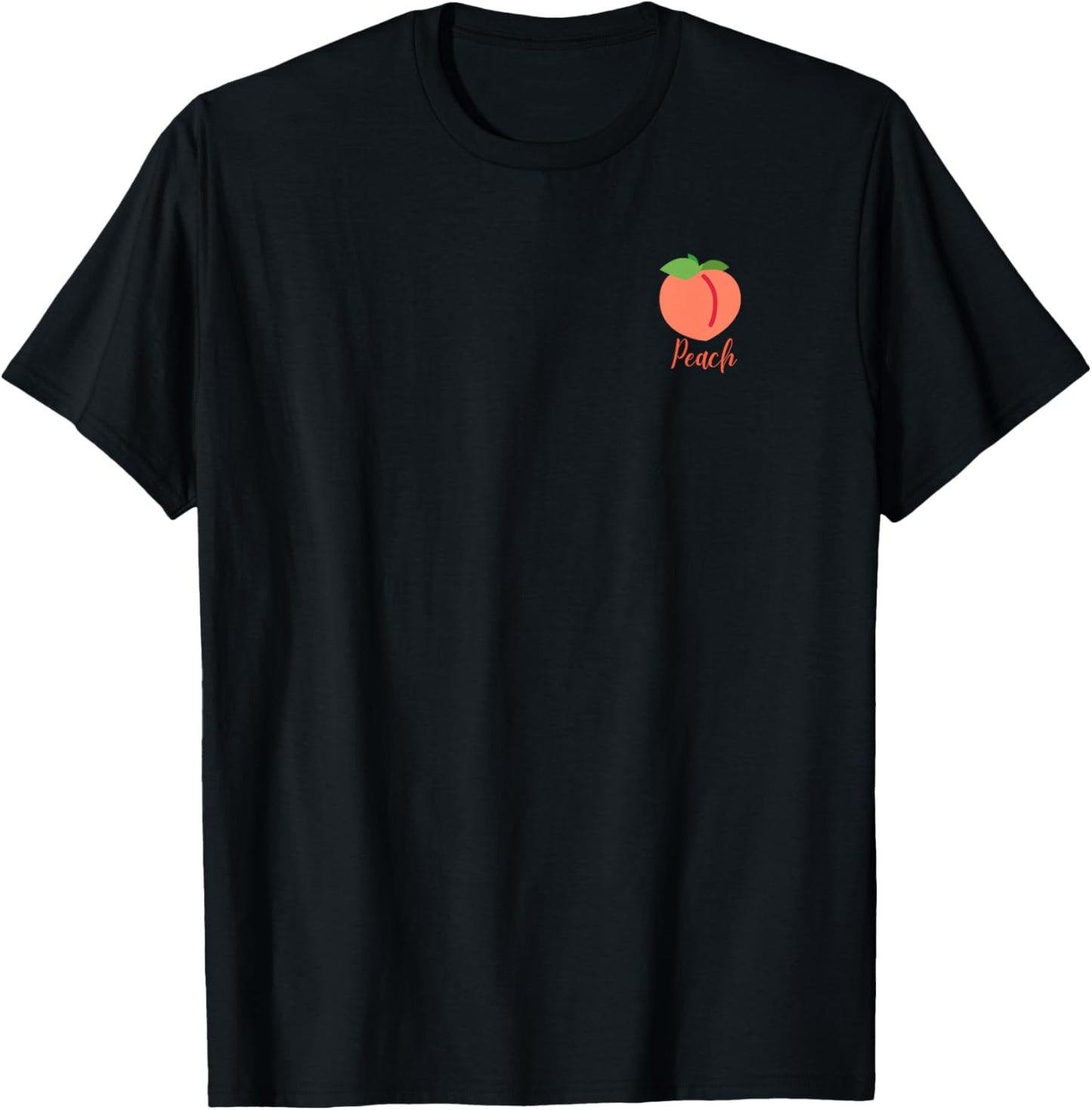 Peach Pfirsich T-Shirt - T-Shirt | Black