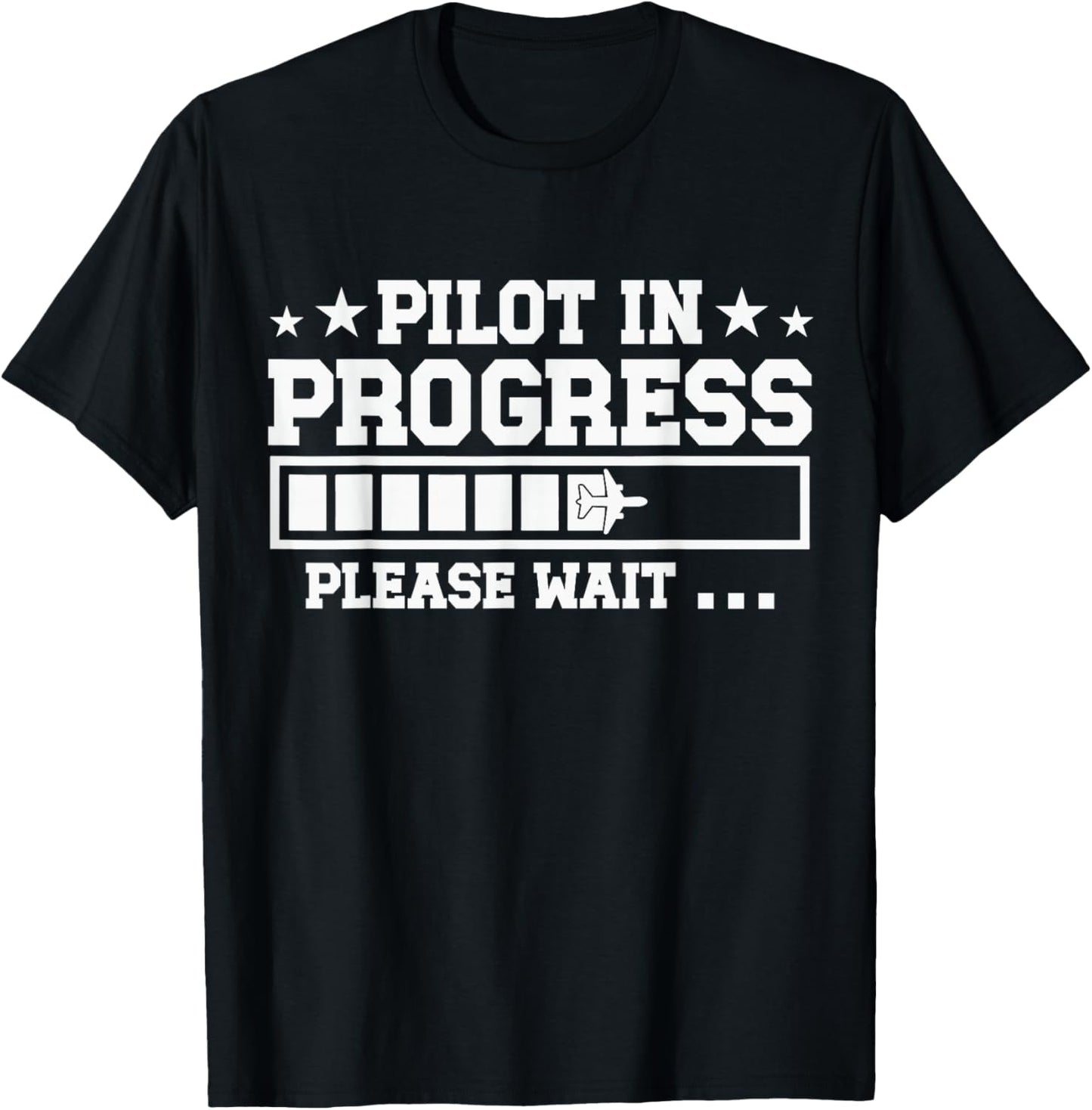 Pilot In Progress Airline Pilot Aviation Aircraft T-Shirt - T-Shirt | Black