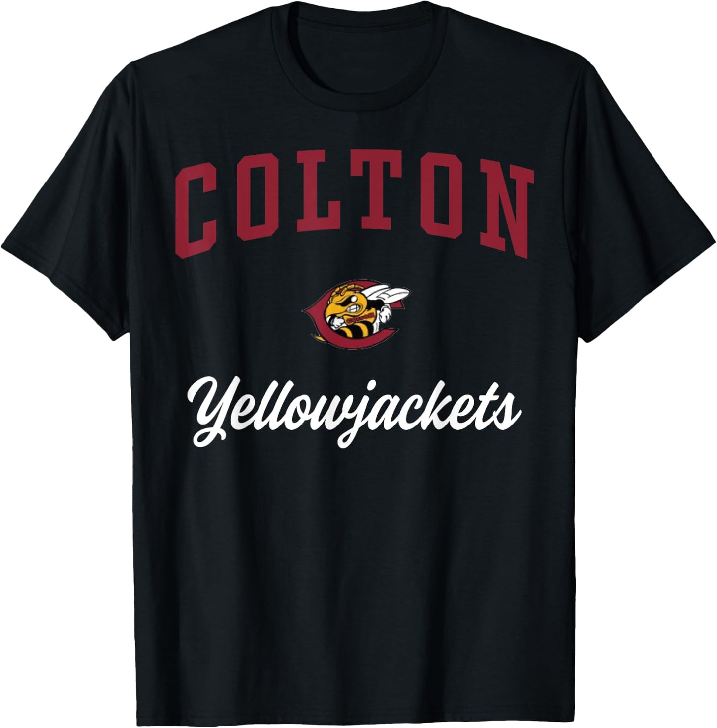 Colton High School Yellowjackets C3 T-Shirt - T-Shirt | Black