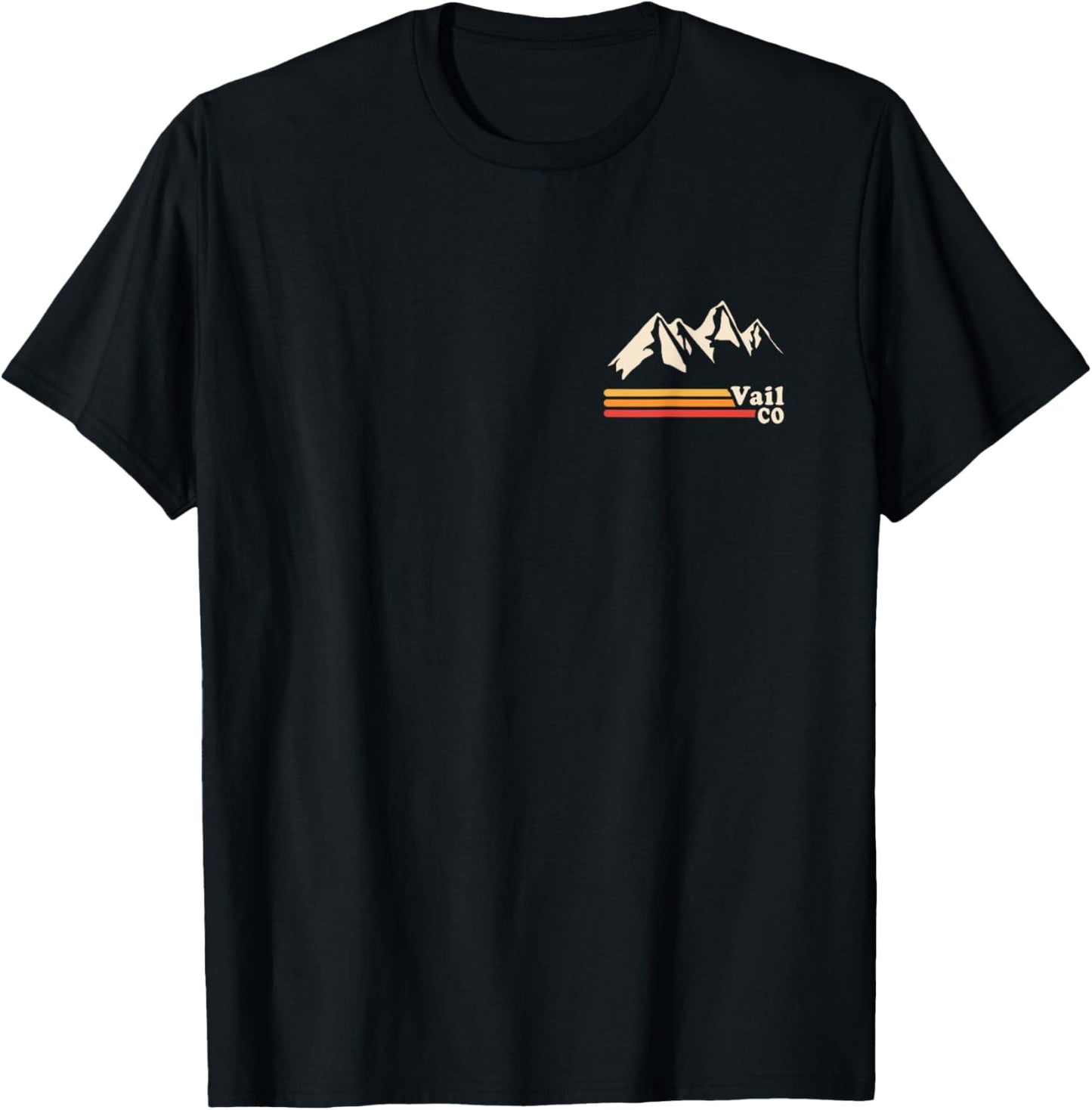 Vail By Design Company Retro Vail Colorado Mountains Ski , Women, Kids, Girls - Black, Small T-Shirt - T-Shirt | Black